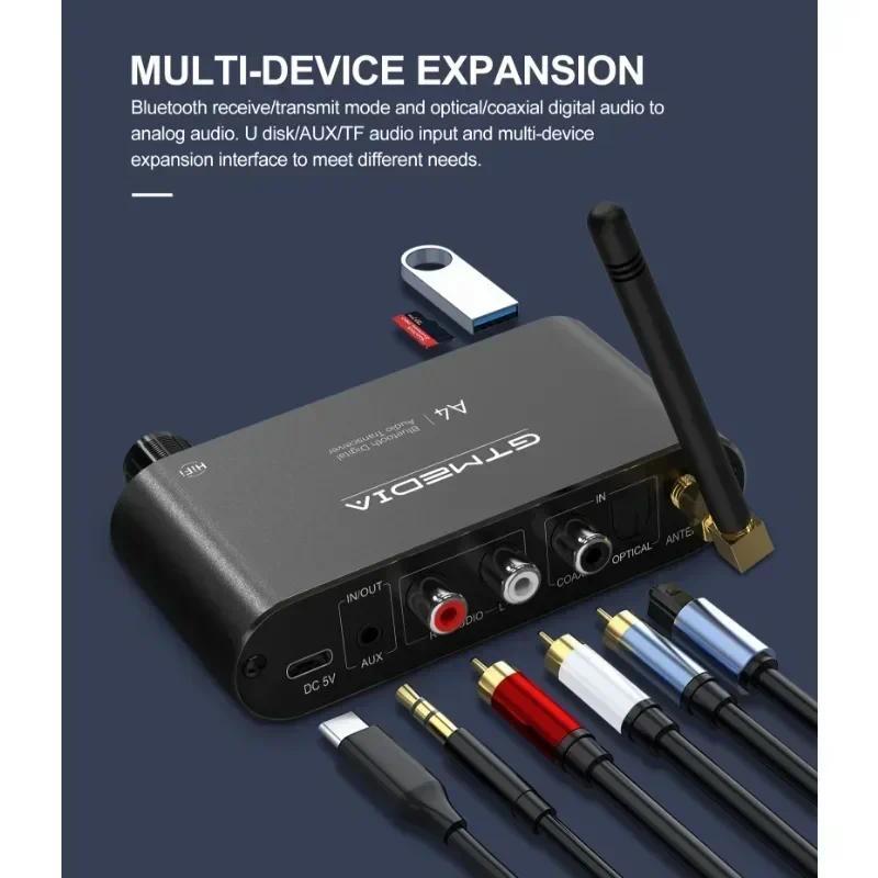 TX: A2DP SBC AAC TF / USB Disk A4 Bộ thu Bluetooth 5.1 Bộ phát Bluetooth 4 trong 1 Bộ chuyển đổi Blu