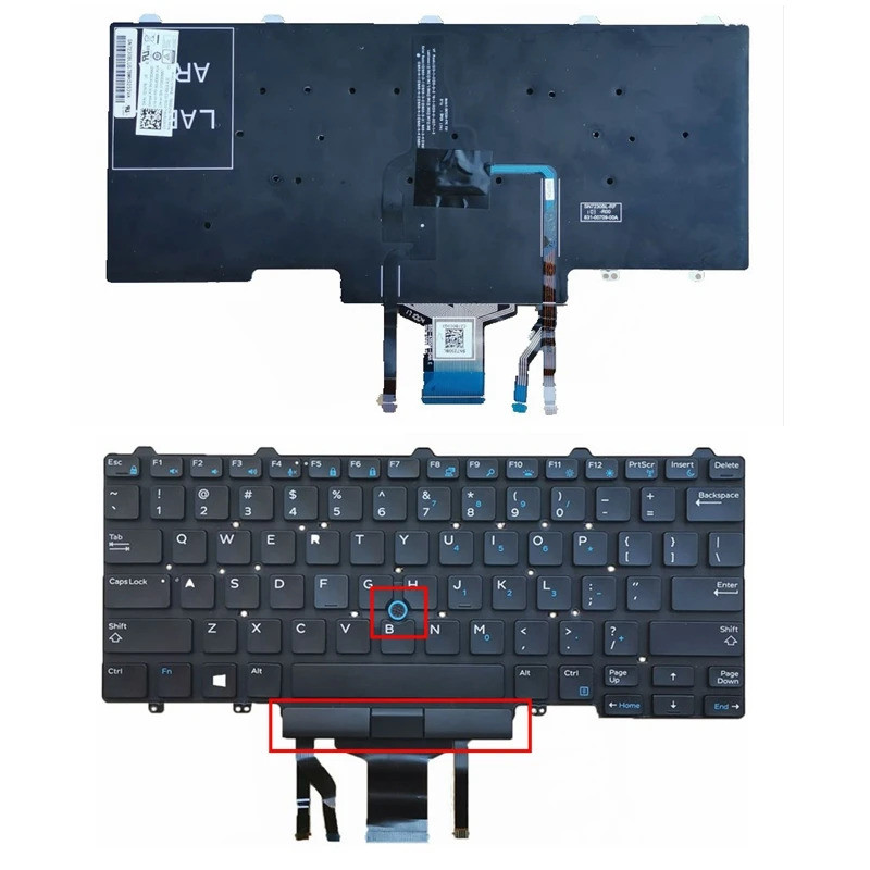 Bàn phím máy tính xách tay US / RU / AR cho Dell Latitude 5480 5490 E5450 E5470 E7450 E7470 0D19TR P