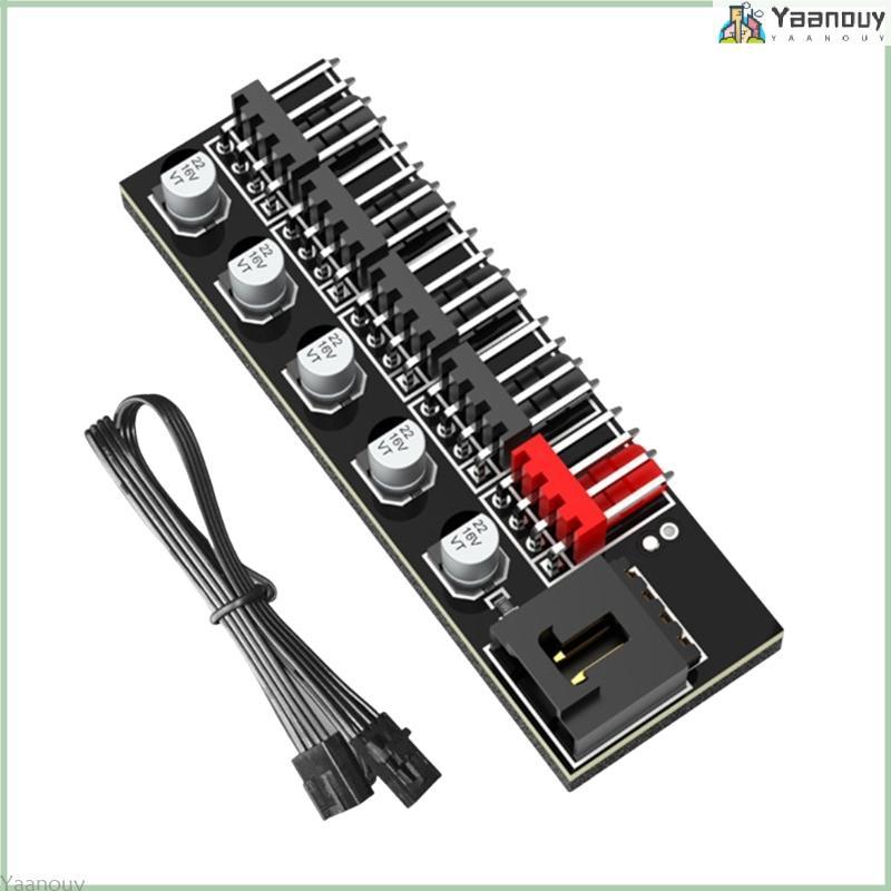 YAA 5 Way 4Pin Fan Splitter Adapter Board Cho PC Case Tản Nhiệt Tăng Cường Làm Mát