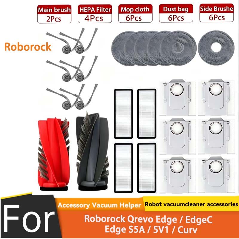 Dành cho các bộ phận chân không Roborock Qrevo Edge / EdgeC / Edge S5A / 5V1 / Curv (24 CÁI)