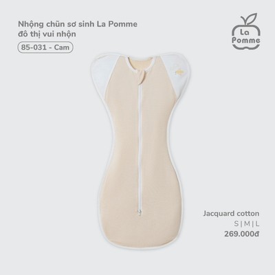 Nhộng chũn sơ sinh La Pomme đô thị vui nhộn - Sợi Jacquard Cotton thoáng khí an toàn – Bé trai/gái - S/M/L