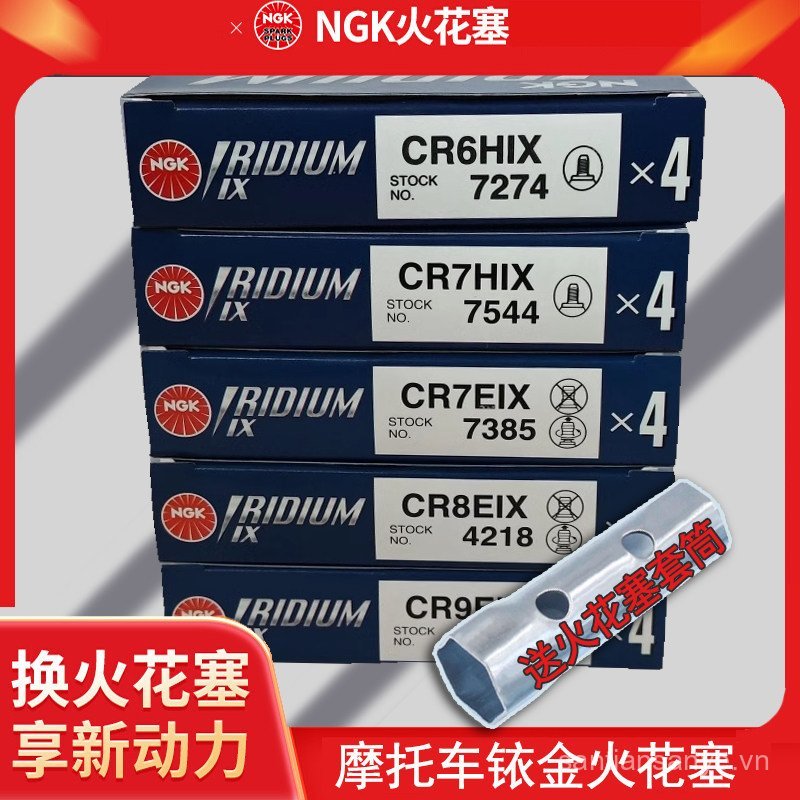 Bán chạy NGK Bugi Xe Máy Iridium CR7 / 8HIX CPR7EAIX / 8 / -9EIX250 Huanglong CB400 / 600