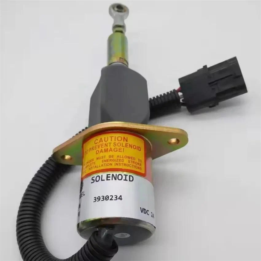 Van điện từ tắt nhiên liệu động cơ 24V 3930234 Dành cho Cummins 6ct 8.3 Komatsu