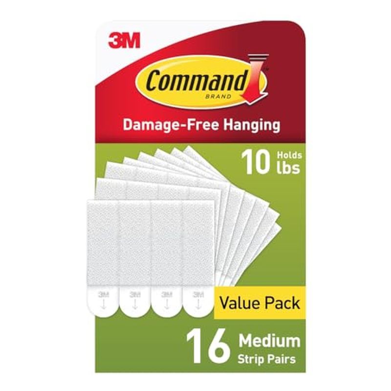 s (32 Strips), Damage-Free Hangers for Picture Frames, No Tools Required, Great for Home Room Wall D