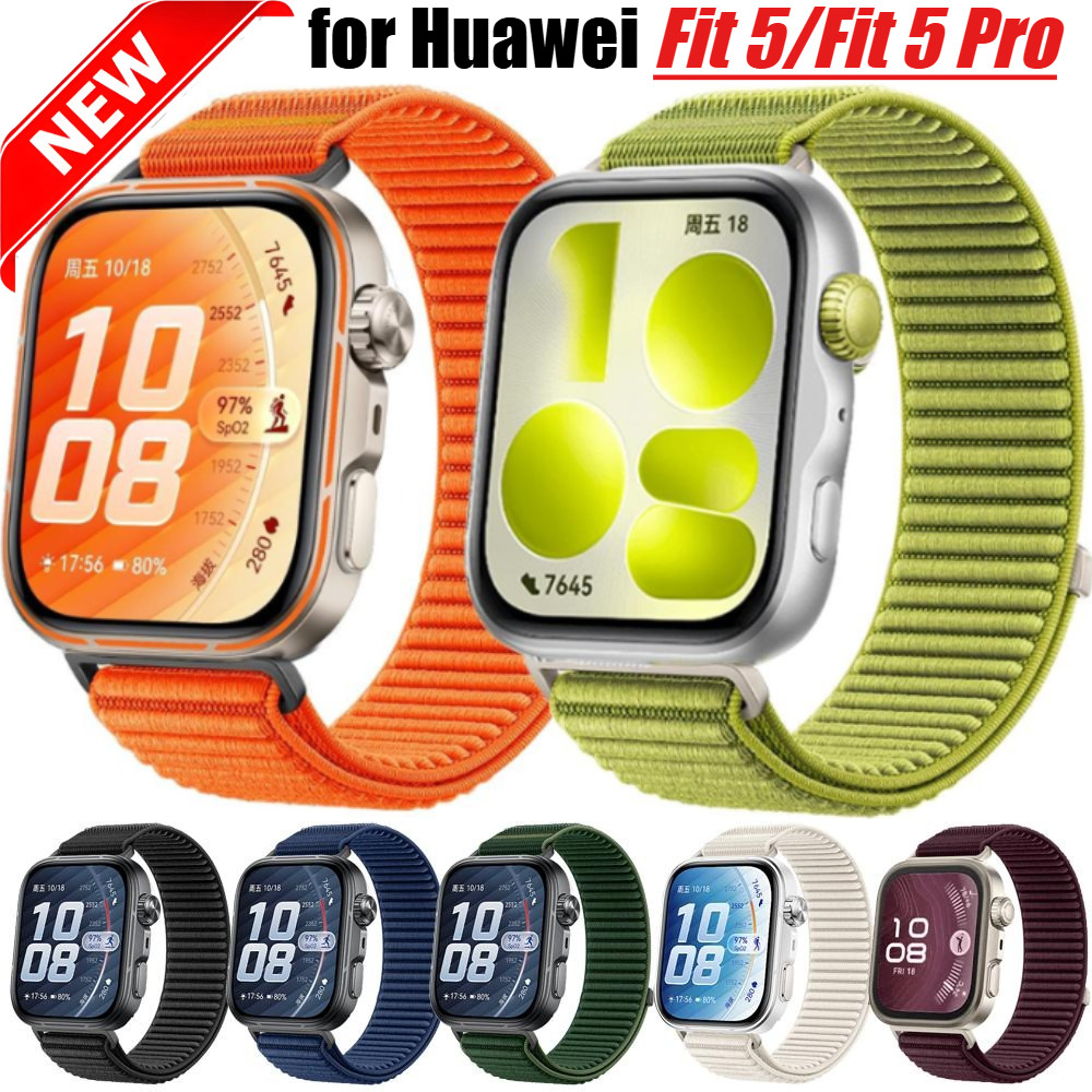 Dây đeo vòng Nylon cho Huawei Fit 5 Watch Fit 4 3 Dây đeo thoáng khí thoải mái cho Huawei Watch Fit 