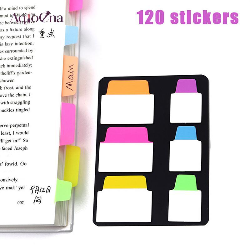 AqToCna 120 Trang Đơn Giản Trong Suốt Chỉ Số Stiers Nhãn Màu Stiers DIY Stiy Notes Đồ Dùng Học Tập V