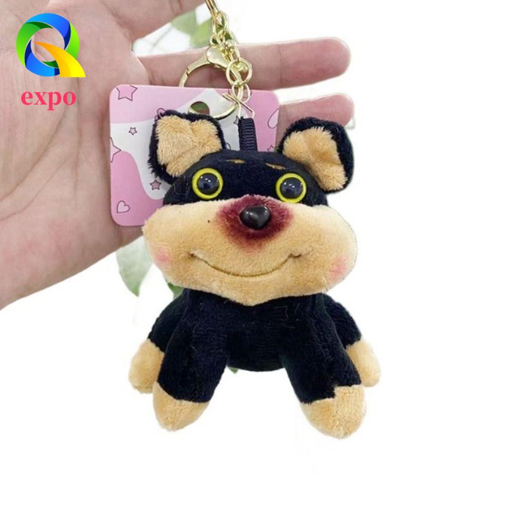 EXPO LIMIT Bee Dog Doll Móc khóa, Sang trọng với tạp dề Bee Puppy Bag Mặt dây chuyền, Phim hoạt hình