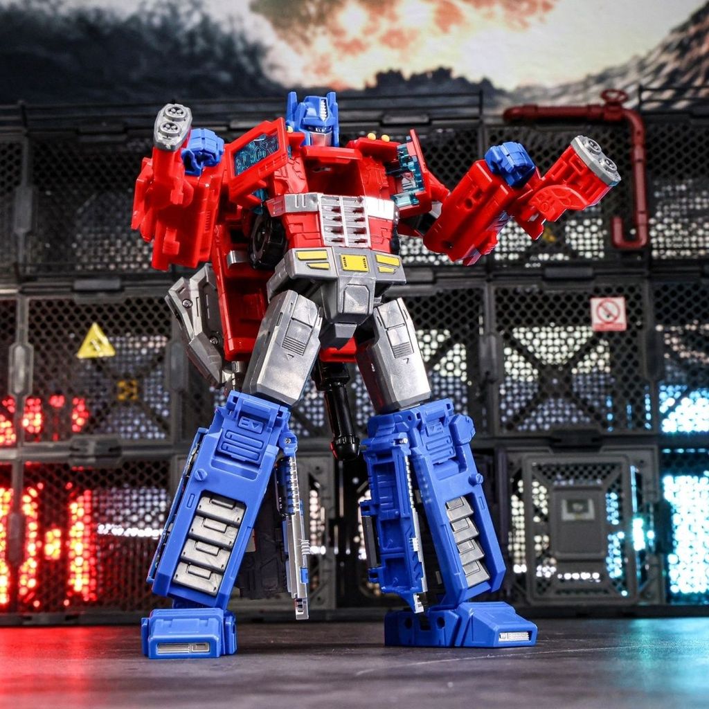 Biến dạng đồ chơi hợp kim phiên bản bao vây cột MM01 phiên bản điện ảnh Optimus OP cột phóng to phiê