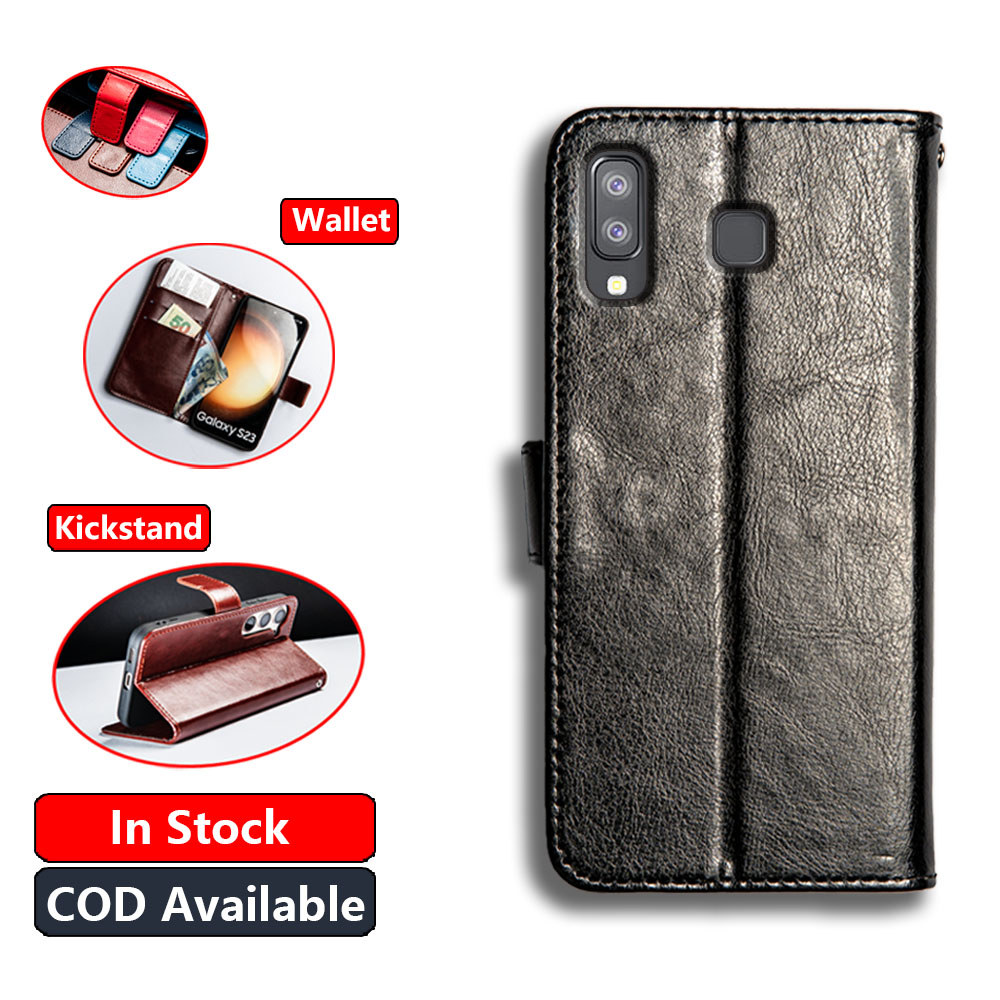 Da Cổ Điển Cho Samsung Galaxy A8 Star A9 SM-G885F G8850 G885Y G885S G8858 Ví Vintage Folio Case Flip