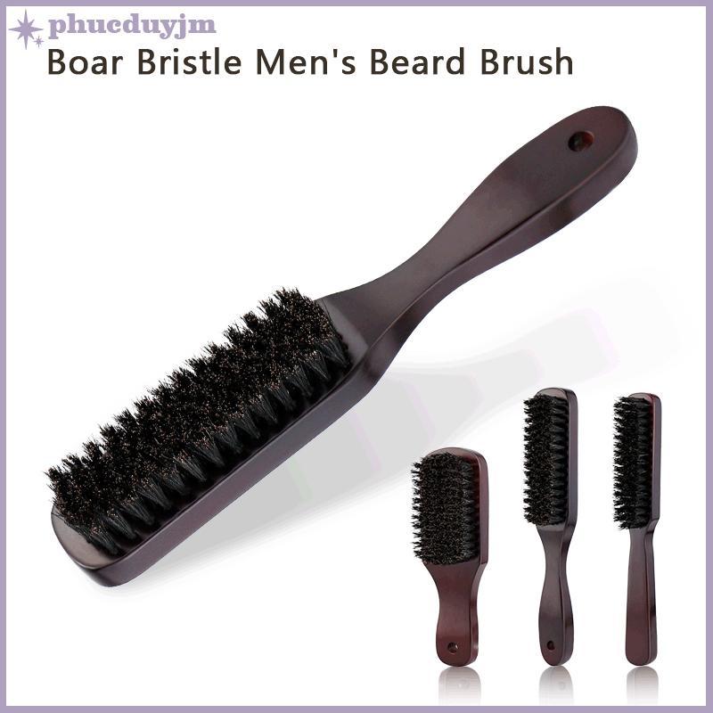 Phu tóc bàn chải gỗ xử lý heo rừng lông beardb tạo kiểu tóc Detangling thẳng nâu heo rừng lông massa