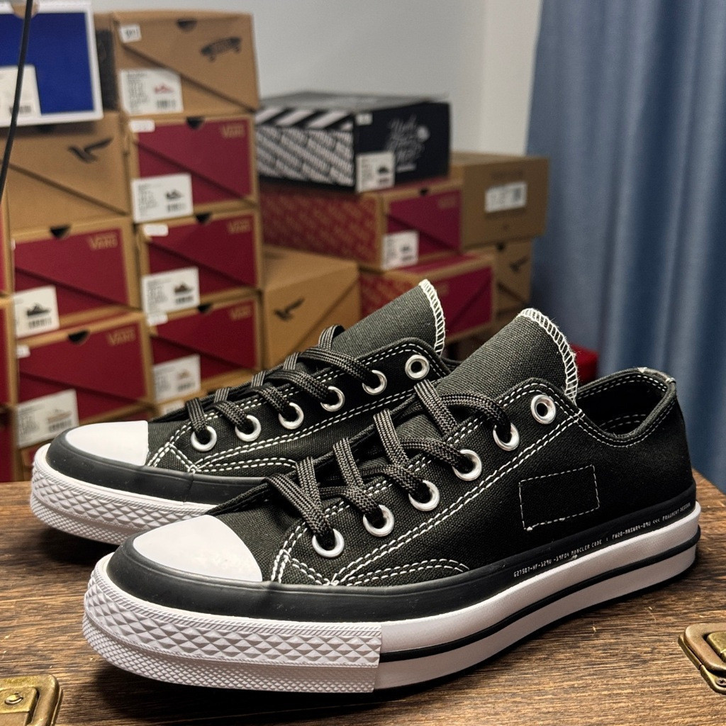 Giày thể thao nam Low-Top Black Style Fragment x Moncler x Sneaker