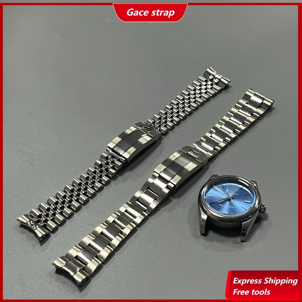 Cho 20mm Rolex Datejust36 thép không gỉ bạc dây đeo đồng hồ hàu vòng tay rắn Dây đeo năm thánh