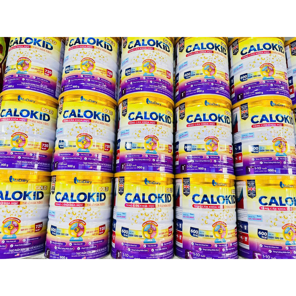 CALOKID Gold1+(1-10tuổi) lon 800gr (DATE MỚI NHẤT)