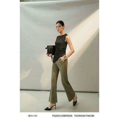 Quần denim ghi loe ống vẩy thiết kế Elise FS2505135BPDEGR
