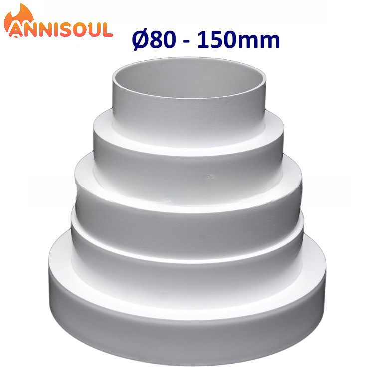 [NISO]80 mm to 150 mm Plastic Vent Pipe Adapter for Range Hood Exhaust Duct Connection