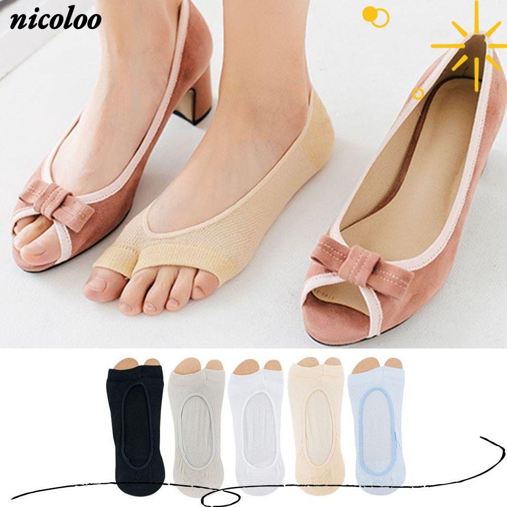 Tất Nicoloo Mouth Cá Thoáng Khí Bằng Cotton, Phân Ngón Mỏng Kiểu Lưới, Kích Cỡ 35-40 EUR