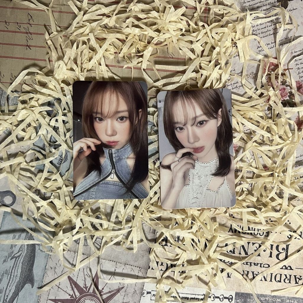 WINTER aespa small card denim winter, biting winter, pouting winter Jinwenting