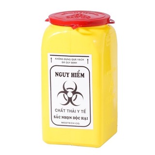 Thùng hủy kim y tế, bình hủy kim tiêm,bình đựng vật sắc nhọn 1,5 lít