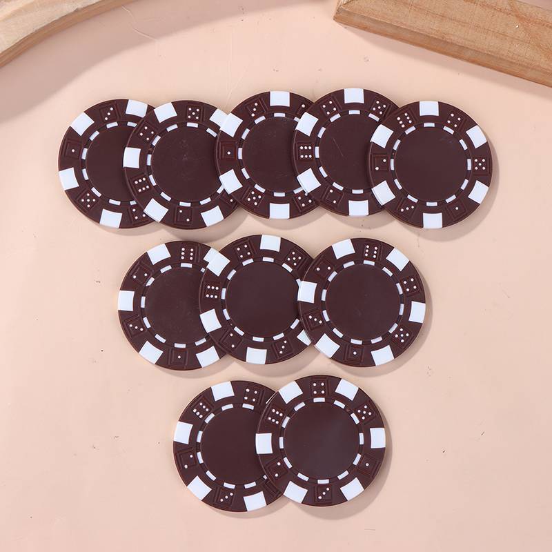 SHGMYD > 10 Chiếc Nhựa ABS Poker Chips Casino Texas Hold 'em Poker Đồng Xu Kim Loại 11.5g Chip Poker