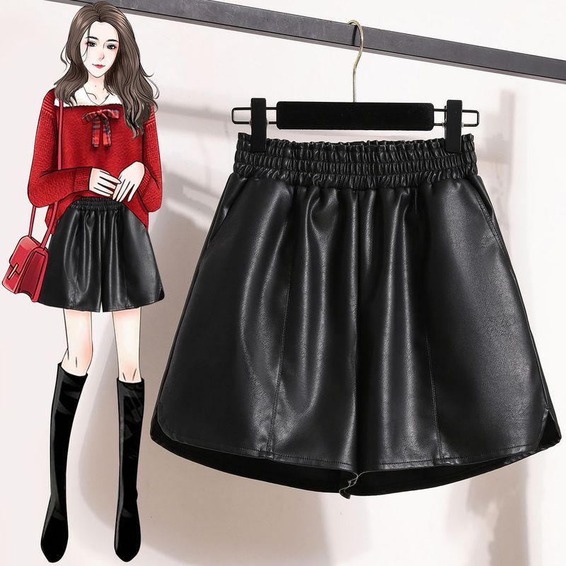 Quần short Pu (Quần short) Khuyến nghị hàng hóa bằng da PU ~ Fat mm Size lớn 100kg Quần short da PU 