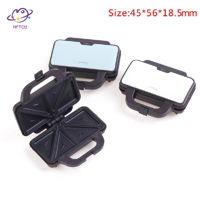 HFTOY 1: 12 Nhà Búp Bê Mini Pancake Maker Waffle Sandwich Maker Mô Hình Điện Nhà Bếp ~