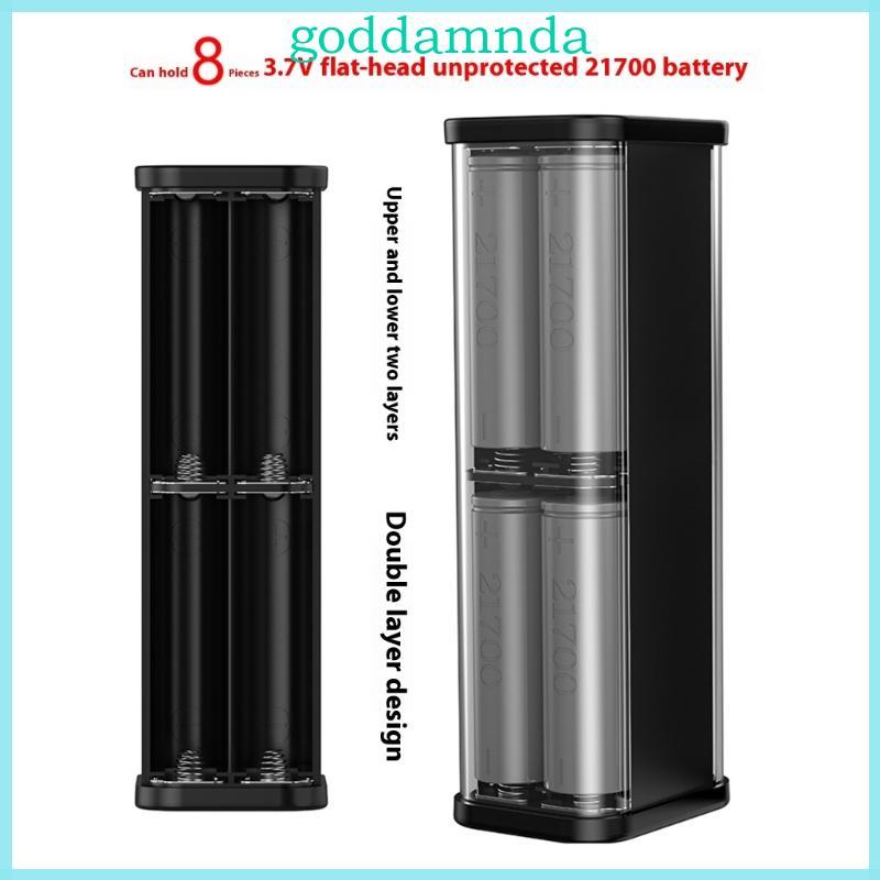 Ốp lưng GODD 8Slot 21700 Vỏ trong suốt Hộp sạc nhanh USB