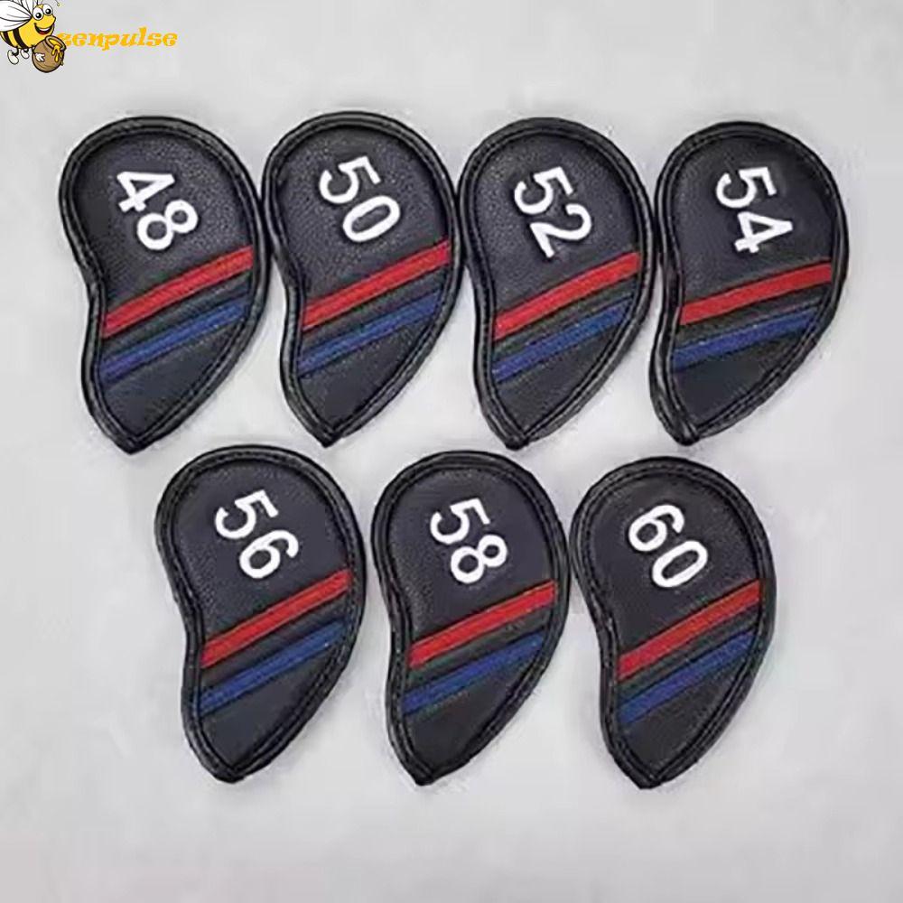 ZENPULSE Sand Wedge Headcover, Angle Club Da PU Golf Wedge Cover, Đen / Trắng Big Number 56 58 60 Độ