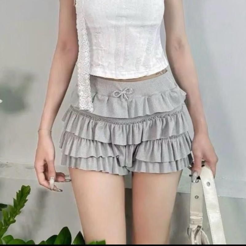 A111x Chân Váy Xoè Tầng Tôn Dáng Ngắn Chất Thun Lưng Chun Tôn Dáng có quần trong
