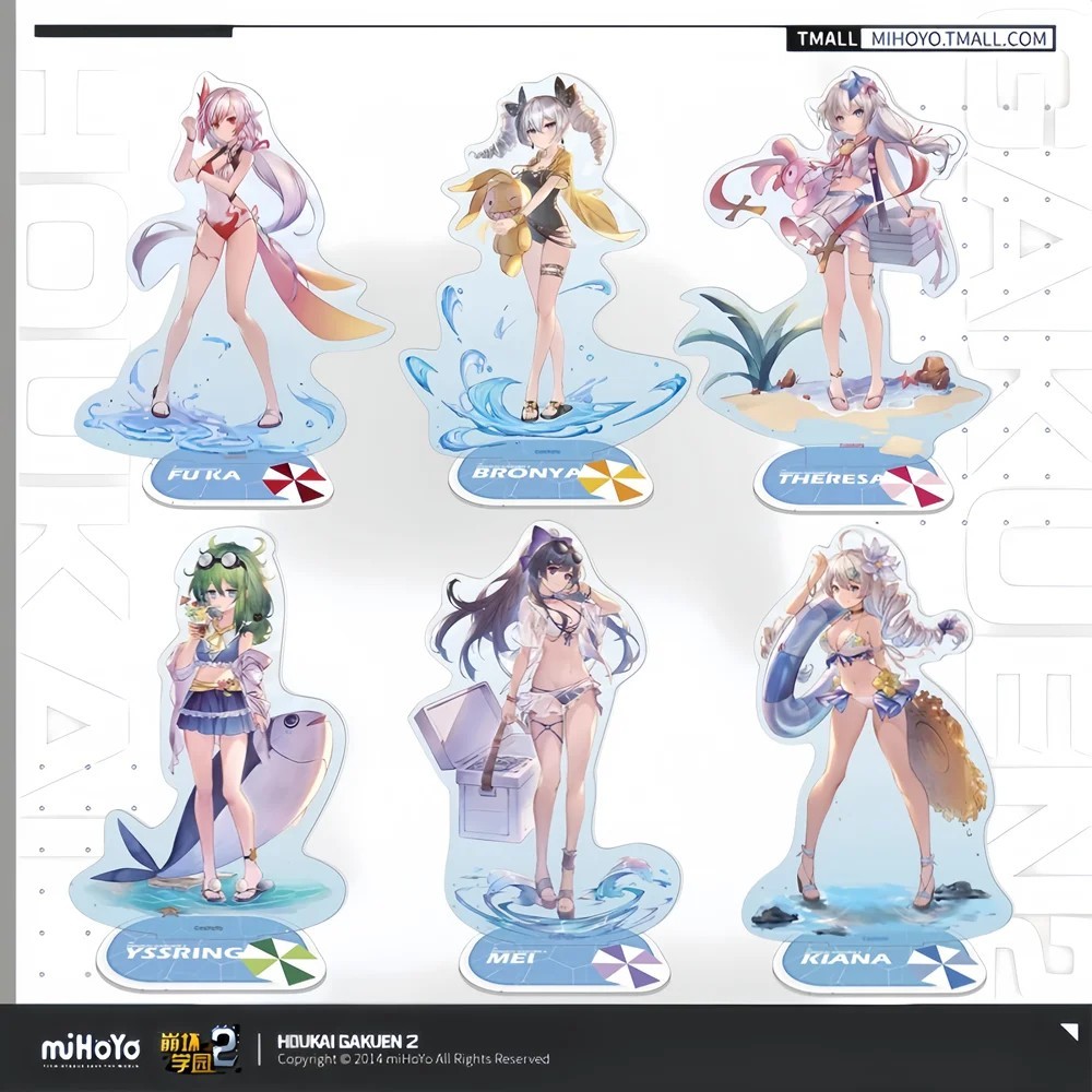 Standee Anime Honkai Gakuen 2 Guns Girl Z Mô Hình Mica Trang Trí miHoYo Chính Hãng Kiana Mei Bronya 