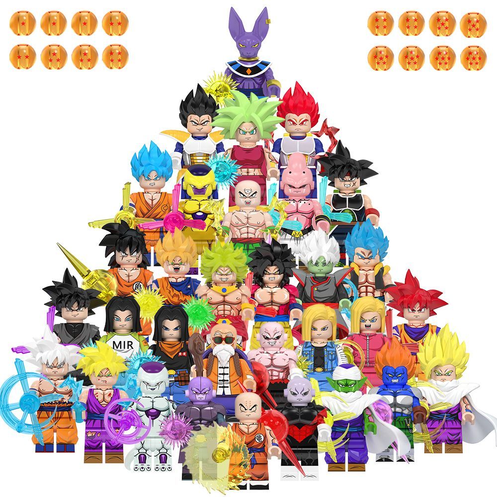 Tương thích với Lego Dragon Ball Series Vegeta Bardock Piccolo Beerus Broly Khối xây dựng nhân vật n