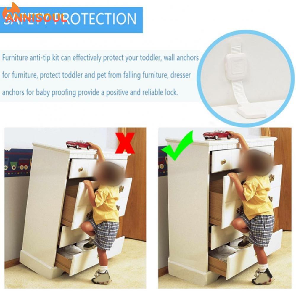 [NISO]Child Proof Furniture Locks with Dual Mechanism for Drawers Cabinets Bookshelves