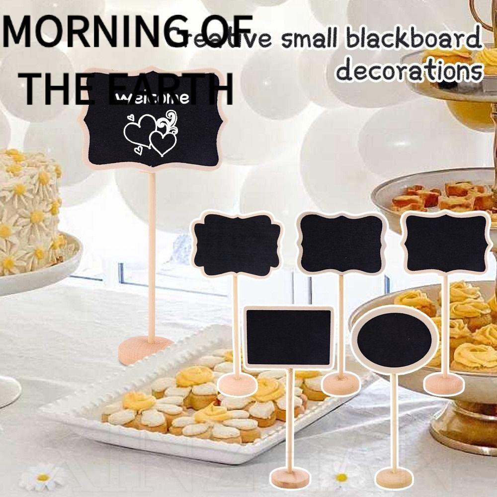 MORNING OF THE Message Sign Board, Nhãn Mini Wood Message Board, Trang Trí Bàn Gỗ Sáng Tạo Để Bàn Th