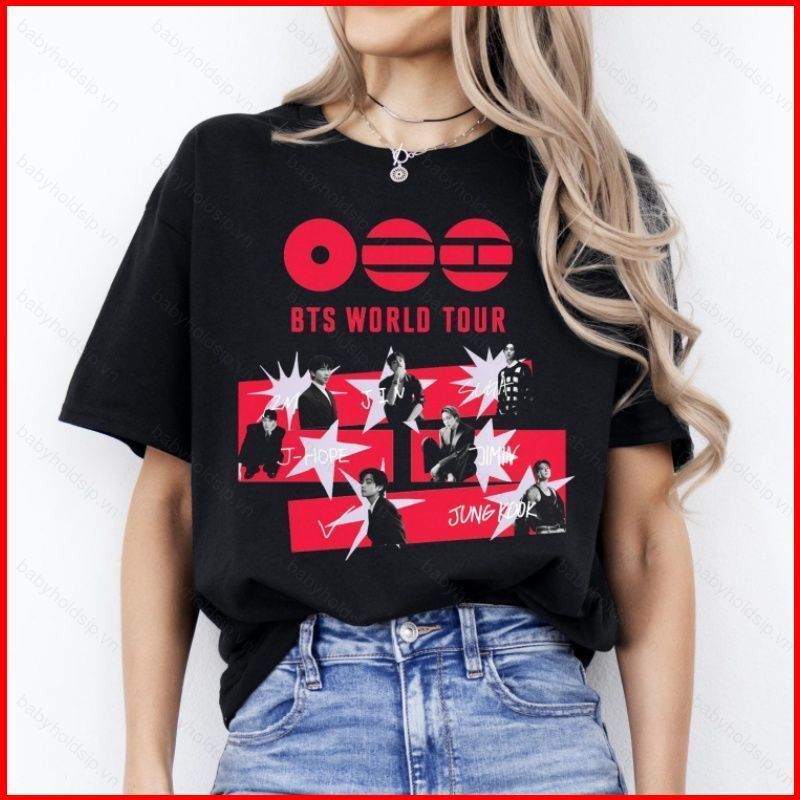 BS1 BTS Bangtan Kpop Merch Áo thun Rm Jin Suga Jhope Jimin V Jungkook trở lại tee SB1