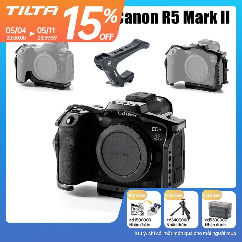 TILTA Canon R5 Mark II Lồng Máy Ảnh Bộ Cơ Bản Pro Kit Cho Canon R5 Mark 2 Máy Ảnh DSLR Khung Bảo Vệ 