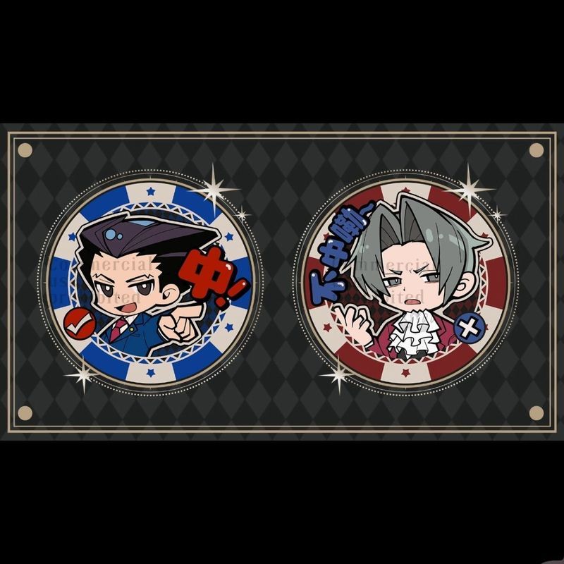 PW Phoenix Wright: Ace Attorney Trilogy hàng hóa huy hiệu trâm cài quà tặng