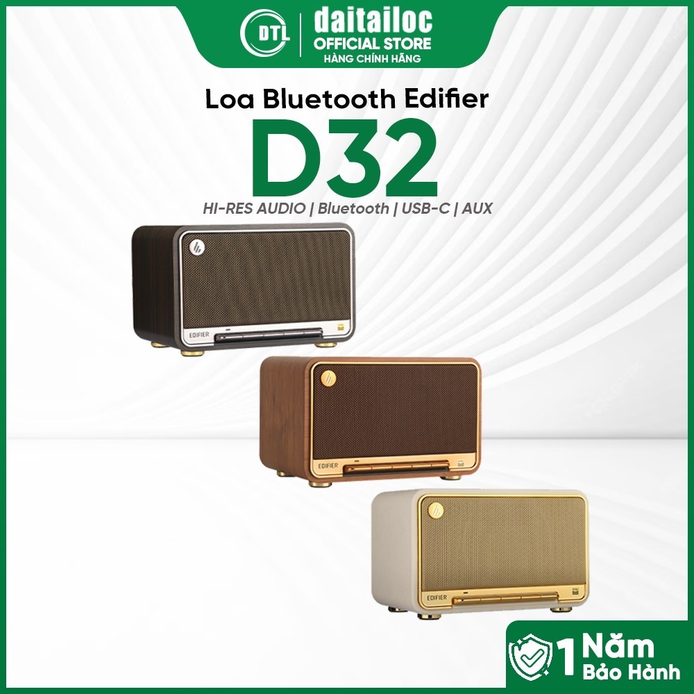 Loa không dây EDIFIER D32 Hi-Res Audio Wireless | Chính Hãng | Bảo Hành 12 Tháng