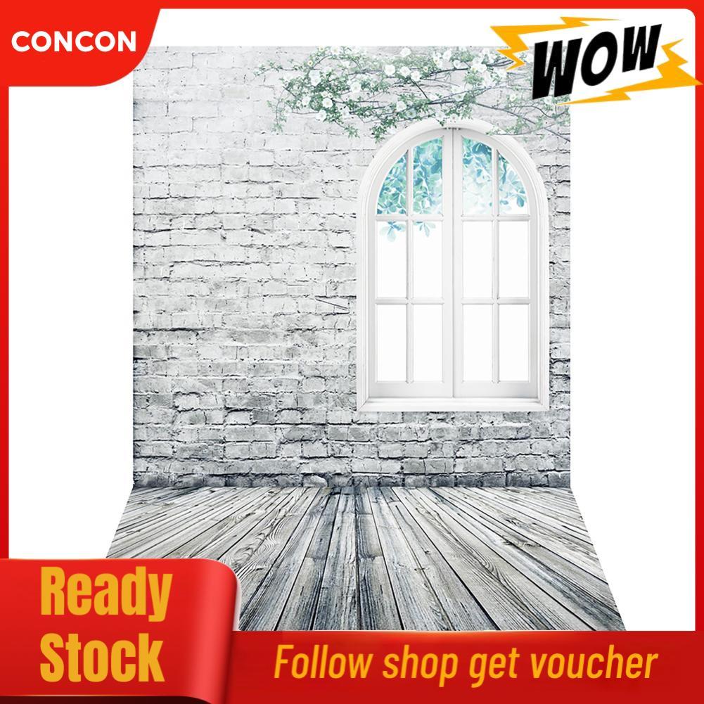 concon 1,5 x 3m/4,9 9,8ft Video Studio Ảnh Phông Nền Nền In Kỹ Thuật Số Màu Xanh Cổ Điển Tường Gỗ Mẫ