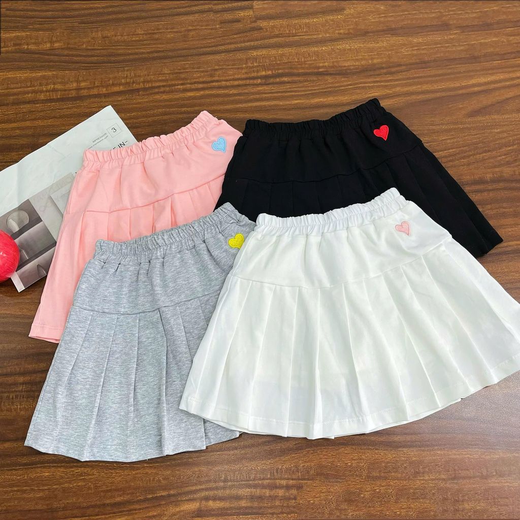 [ JUNE withlove ] V14 - Chân Váy Xếp Ly Cho Bé Gái Dáng Tennis – Váy Ngắn Co Giãn Mềm Mại Nhiều Màu 