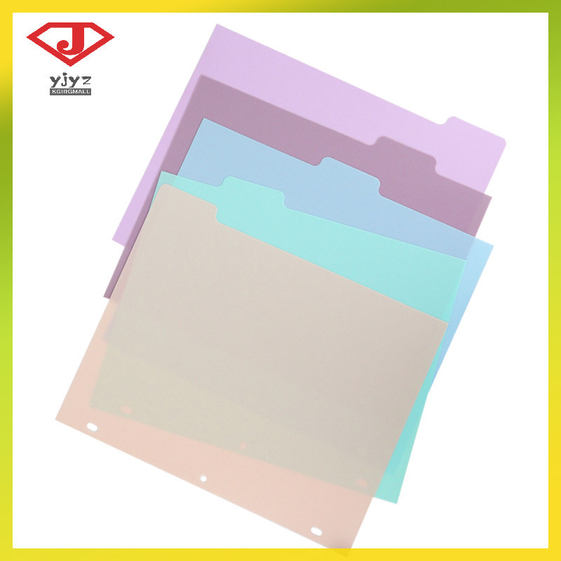 Binder Dividers Thư mục thẩm mỹ Người tổ chức Sách PP yuanjingyouzhang