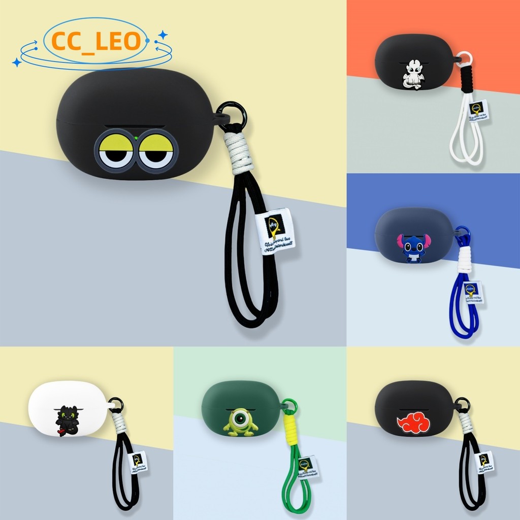 for EarFun Clip 2 Case Cute Lanyard Cartoon Silicone Soft Case Suitable for EarFun Clip 2 Shockproof