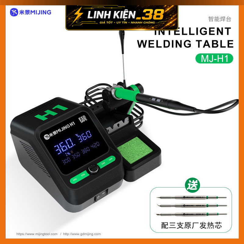 Máy hàn Mijing H1 T210 kèm 3 mũi hàn (biến thể của A9 Plus). linhkien_38