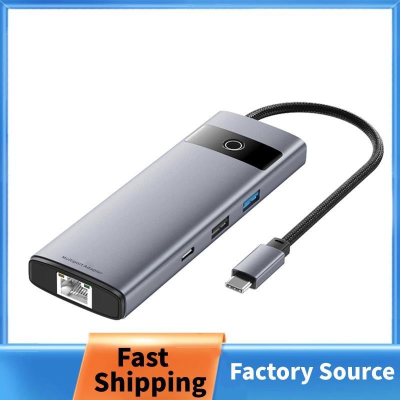 Type-C Dock Station USB C Dock Station 4K -Tương thích PD100W USB 3.0 100Mbps Cổng Ethernet cho PC L