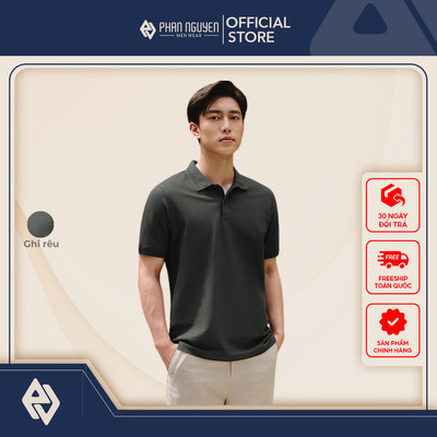 Áo polo nam Phan Nguyễn, chất liệu cotton cao cấp, mềm mại, thoáng mát, form slim fit APC.298