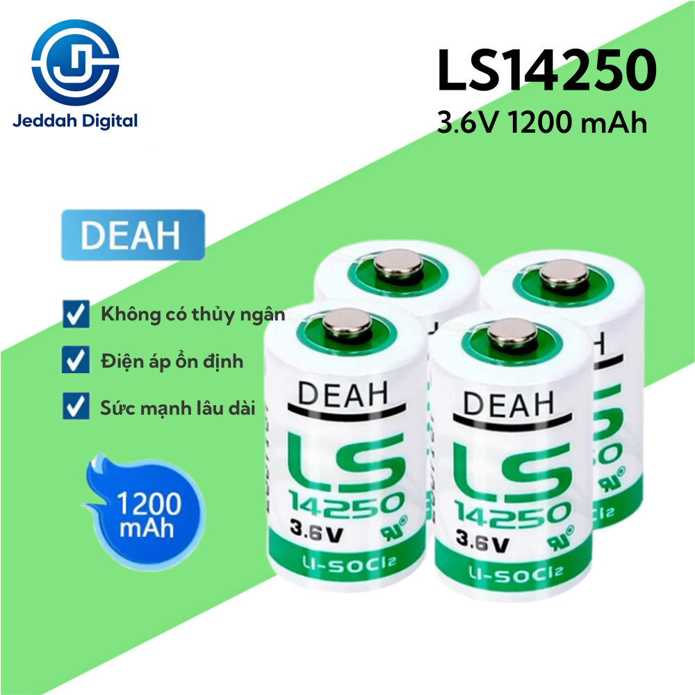 [HÀNH HÀNG CÓ SẴN] Chính hãng SAFT LS14250 3.6V (1 / 2AA) Pin Lithium PLC 14250 1200mAH 1 / 2AA, ER1
