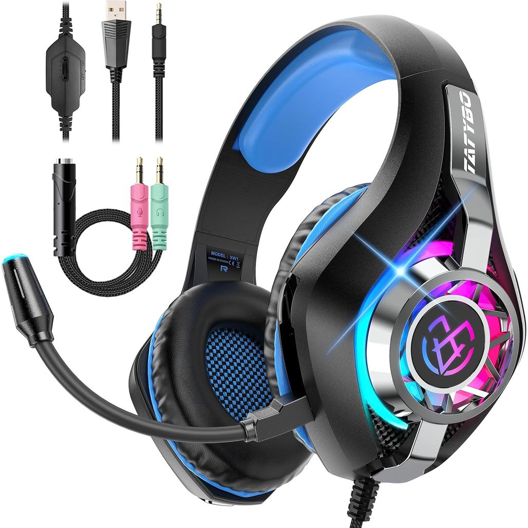 Tai nghe chơi game cho PC, Ps5, Switch, Mobile, Gaming Tai nghe cho Nintendo có Mic khử tiếng ồn, Âm