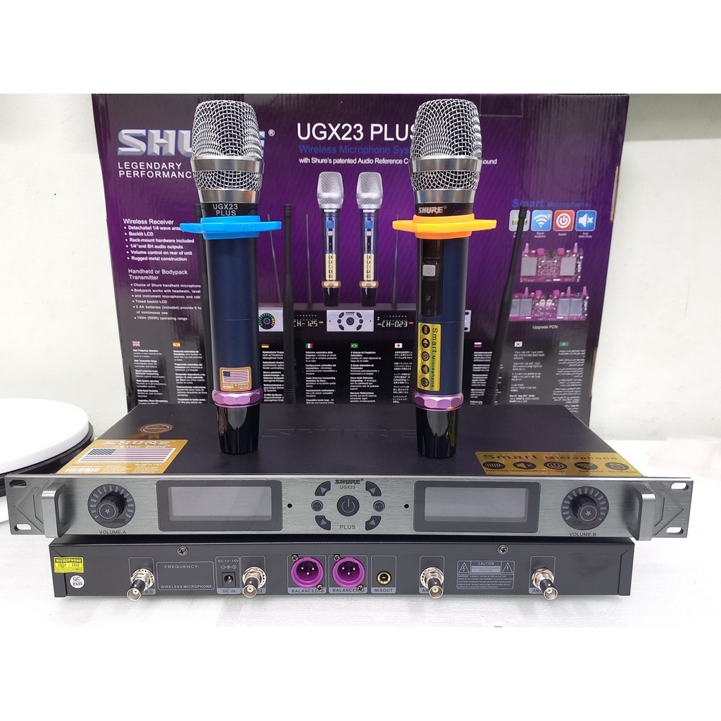 [HCM] Micro không dây SHURE UGX23 PLUS Chính hãng ( 4 râu tiếp sóng ) năm 2021 - HD audio