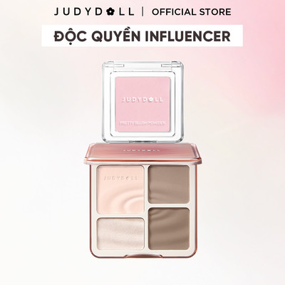 [CB INFLUENCER] Combo 2 Bảng Tạo Khối JUDYDOLL 9g & Phấn Má Hồng Đơn JUDYDOLL Single Blush 2g