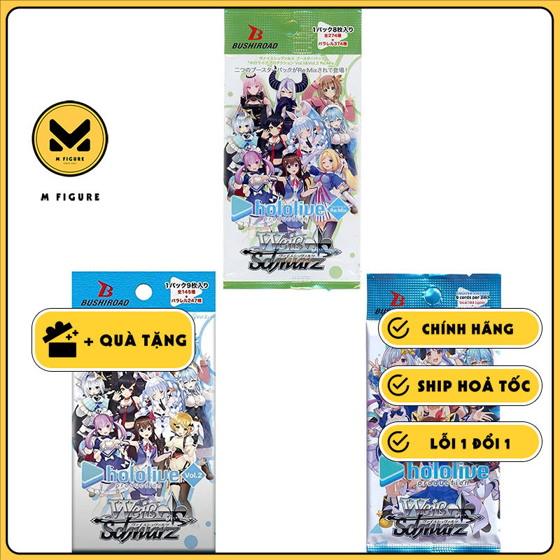 THẺ BÀI Weiss Schwarz - Booster Pack - Hololive Production PACK CARD CHÍNH HÃNG