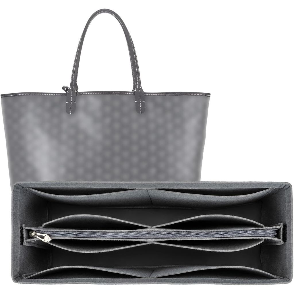 Chèn sắp xếp Tương thích với Goyard, Kích thước lớn (15 "* 5" * 7 "), Bộ chia dây kéo cho ví bên tro