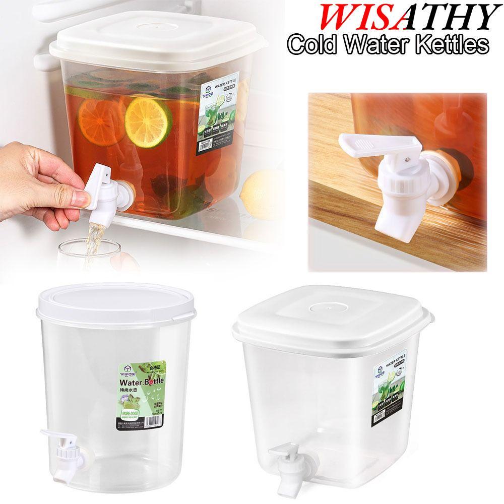 Ấm đun nước ép gia đình, Bình đựng nước ép chanh Tủ lạnh Ấm đun nước lạnh, có nắp Vòi đựng đồ nhà bế